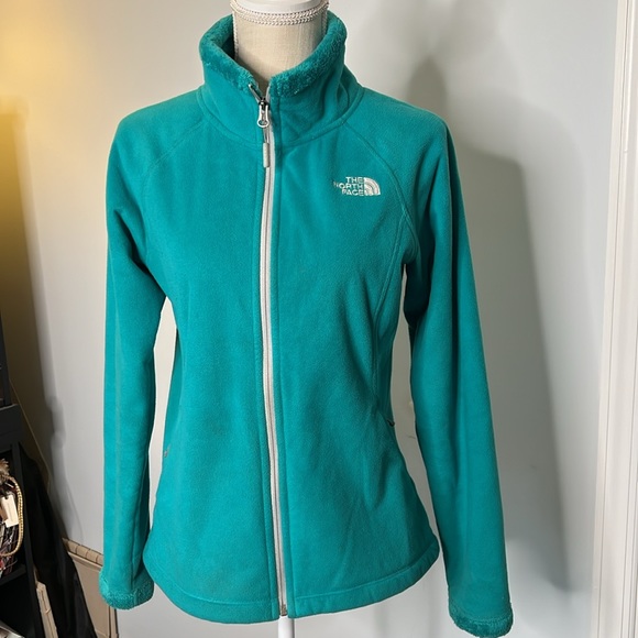 North Face turquoise fleece zip up - Picture 1 of 10